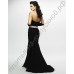 Элегантное черное платье русалка с поясом